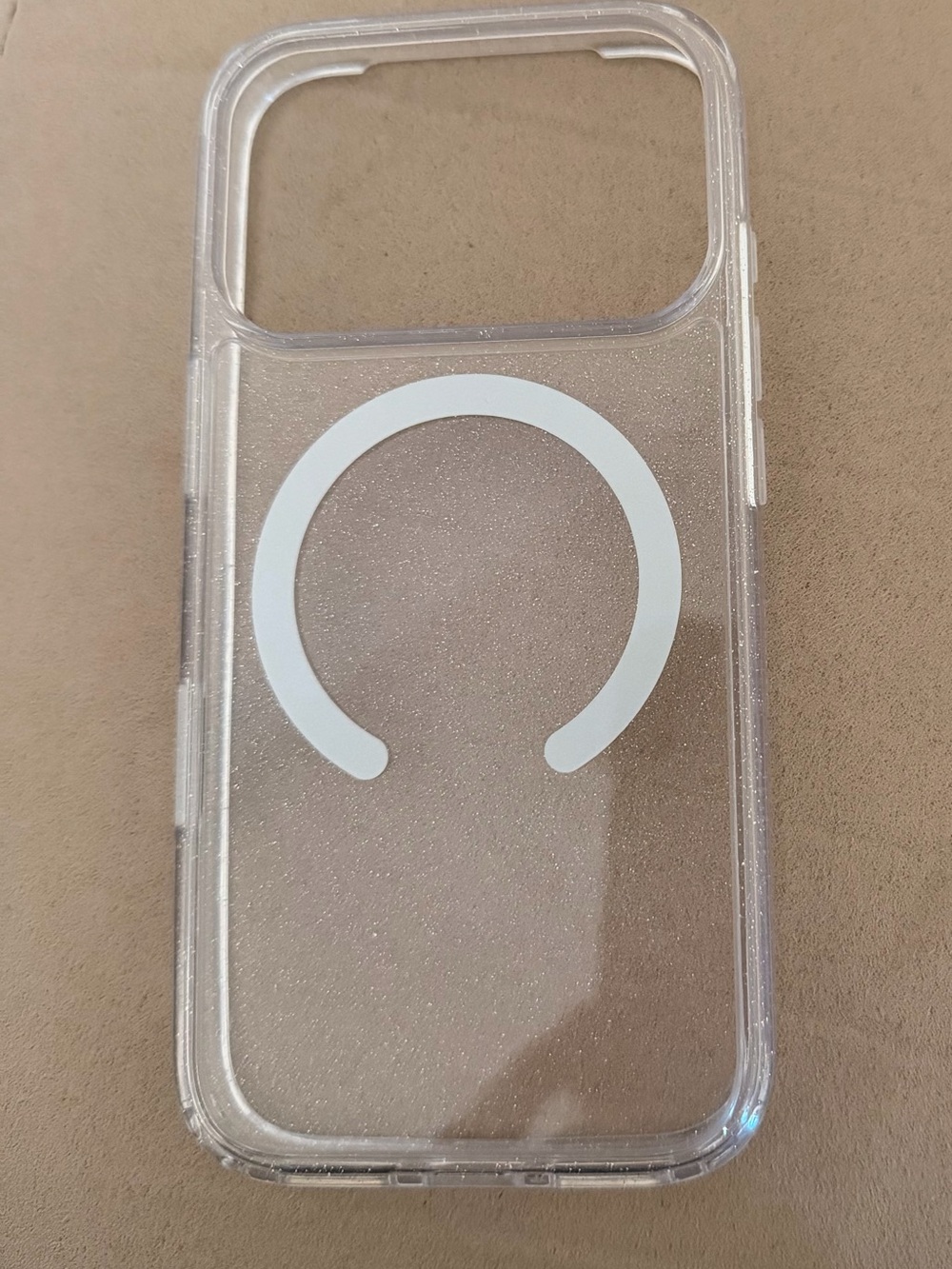 OtterBox Clear MagSafe-Compatible Glitter iPhone 17 Pro case.